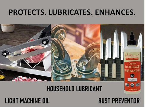 H1, 8 Oz Verdana Food Grade Lubricant Oil Organic, Kosher, NSF Non-GMO Petroleum-Free Light Machine Oil for Meat