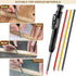 Hiboom 2 Pack Solid Carpenter Pencils with Pencil Cap and 18 Refills, Long Nose Mechanical Pencil Marker for Woodworking