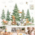 decalmile Mountain Tree Woodland Wall Decals Large Pine Tree Forest Animal Bear Deer Fox Wall Stickers Kids Room Baby