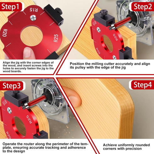 ETCYAOXIN R10/R15/R20/R25/R30/R35/R40/R50 Set 6) Router Templates and Jigs for Woodworking,Guides and Edge Guide