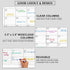 Large Undated Dry Erase Calendar for Wall - 1 Month, 40" x 30", Reusable Laminated with 8 Round Stickers