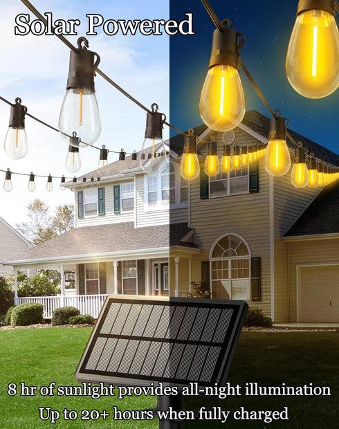 VGUXG 50ft-Solar-Powered-Lights-Outdoor-Waterproof-String