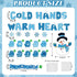 Faccito 70 Pcs Winter Snowman Bulletin Board Set, Blue Gloves and Snowflake Cutouts for Christmas Classroom Decor