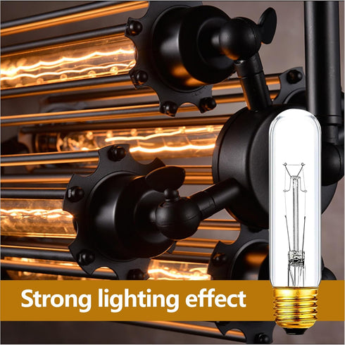 MMBGJKG 25 T10 Bulb, T10 Bulb,Vintage Bulb,Showcase lamp,Dimmable Bulb (4PC) Watt Clear Tubular Incandescent Light