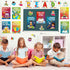 Zonon 45 Pcs Reading Classroom Decorations Bulletin Board Poster Banner Set for Teachers Preschool Library