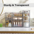 Prsildan Acrylic Drawer Makeup Organizer with 9 Drawers - Set of 3 Clear Stackable Storage Drawers for Vanity
