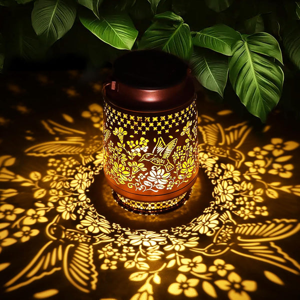 Fussion Solar Lanterns Outdoor Waterproof Hummingbird Elegant Garden Decor Birthday Gifts for Women