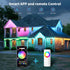 100FT/50LEDs IP68 Permanent Outdoor Lights RGB Decor Waterproof Music Sync Eaves Lights with Remote&APP Control