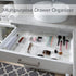 Simplify Long Rectangular Drawer Organizer, Multi-Purpose for Jewelry, Cosmetics, Desk Accessories, Super Clear