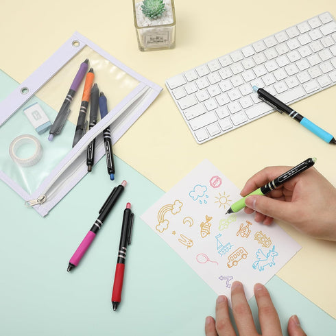 Mr. Pen- Retractable Gel Pens, 8 Pack, Fast Dry, Colorful Ink Fine Point 0.7mm, Cute Aesthetic Pens for Journaling