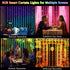 KBG (8Ft 6Ft) Smart Curtain Lights RGB Color Changing Christmas Curtain Lights, USB Powered with Remote/APP Control
