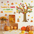 CY2SIDE 80PCS Fall Thankful Cutouts for Bulletin Board, Maple Leaves Pumpkin Trim Borders for Sunday School