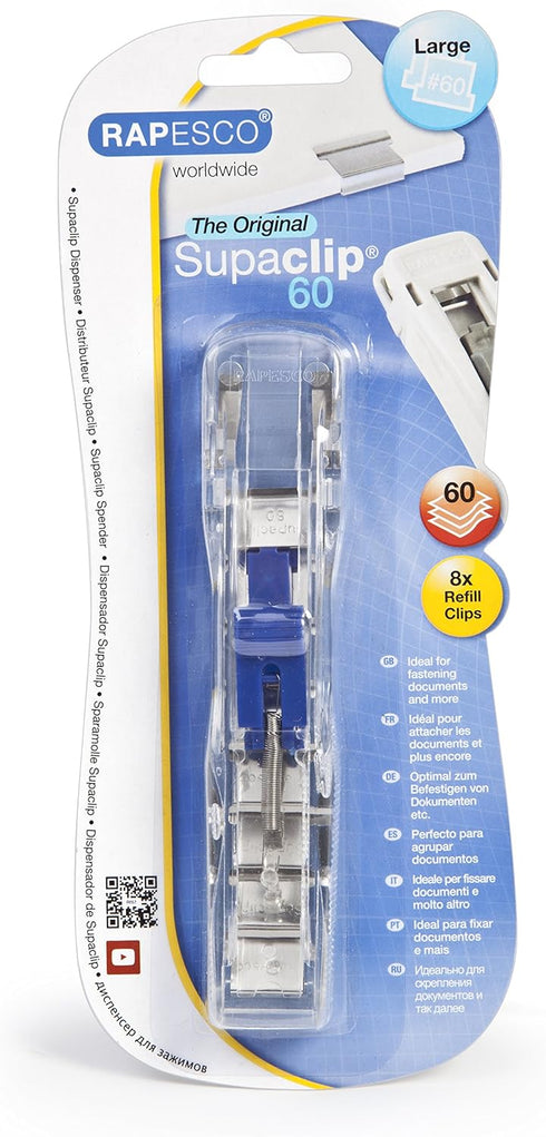 RAPESCO 1300A Supaclip Kit, 60 Dispenser and 100 Stainless Steel Refill Clips