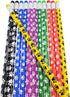 Paw Print on Colorful #2 LEAD Pencils, Wooden with Colorful Eraser on Top (48 Pack) Bulk