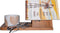 Home Smart Style Wooden Triangle Book Stand & Reading Valet Book Rest with Cup, Phone,