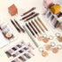 Dispowreath Set Gift(60 Sets) Employee Appreciation Gift Bulk with Bamboo Ballpoint Pen Inspirational Wooden Keychain