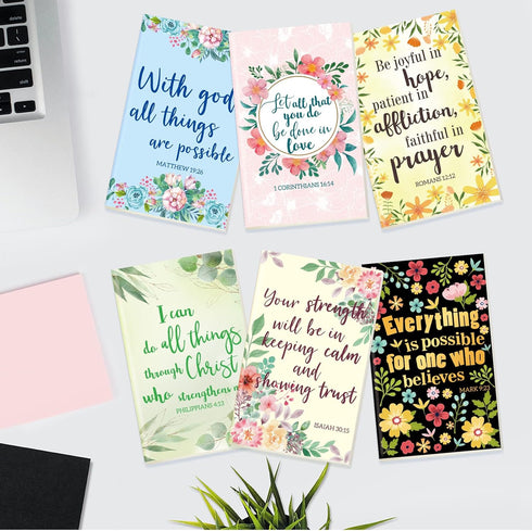Fancy Land Bible Verse Christian Notebooks, 6 Pack, Prayer Journal for Women, Inspirational Scripture Lined Notepads