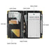Server Books for Waitress, PU Leather Server Book with Zipper Pockets, Flower Pattern Waitress Book with Pen Holder Fit