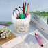 Framendino, Glasses Holder with Plush Lining, Scratch Resistant, Soft Macrame Protective Glasses Stand for Bedside Desk