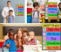 Greetings Poster for Kids, Laminated 14x19.5 in. Classroom Decorations and Back to School Supplies