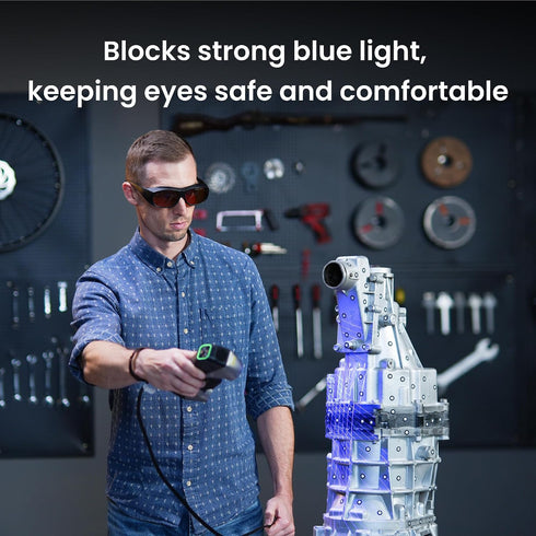 200nm-460nm OD5, 3D Revopoint Blue Laser Safety Goggles Eye Protection Compatible Universal Blue Laser Scanners