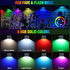 Wall(8 Pack,Black) Yivsen Solar Fence Lights, Warm White & RGB Fence Lights Outdoor Step Lights Outdoor Waterproof LED