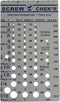 Ruelle Screw Chek'r SAE/Inch - Size Gauge No. 1-5/16 to 1/8" Heavy Gauge Steel