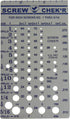 Ruelle Screw Chek'r SAE/Inch - Size Gauge No. 1-5/16 to 1/8" Heavy Gauge Steel