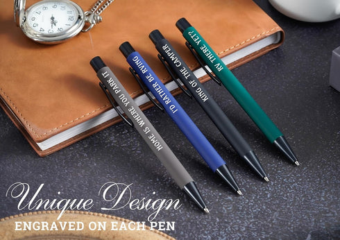 InnoBeta RV Gifts Ballpoint Pen Set of 4, Gifts for RV Owners on Birthday and Christmas