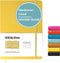 Classic Hardcover Lined Notebook Journal, 5.7 x 8 inches, 160 Pages, 7mm College Ruled, Mustard Yellow