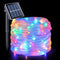 JMEXSUSS 8 Modes Solar Rope Lights Outdoor, 39.4ft 120LED Waterproof PVC Tube Solar Fairy Lights (Multi Color)