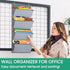 Godery Hanging Wall Organizer - Wall Mount/Over The Door Office Supplies Filing Folders, 4 Pocket Cascading File