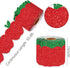 Whaline 65.6Ft Back to School Bulletin Board Border Glitter Red Apple Die Cut Trim Border Roll for First Day of School Home Party Supplies by Whaline