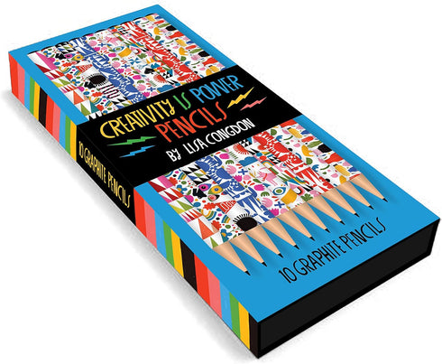 Chronicle Books Creativity Is Power Pencils, 10 Graphite Pencils