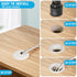 2" White Desk Grommet with Bi-Metal Hole Saw, Plastic Cable Hole Cover for Desktop Cord Management, 7 Pieces