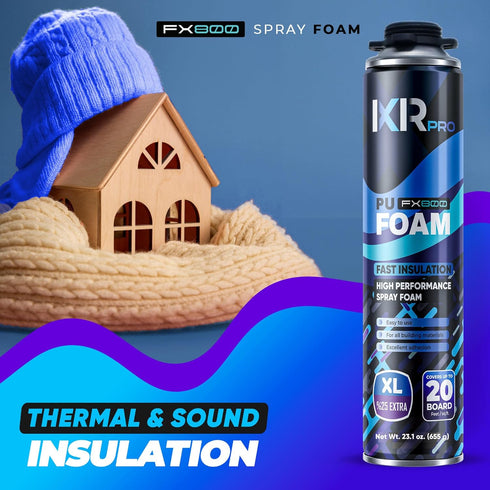 Spray Foam Insulation Can, 23.1 oz Expanding Foam Sealant, High Density Spray Foam for Gaps and Cracks