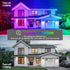 JZVGEN 150FT IP67 Permanent Smart RGB LED Eaves Outside Lights, Music Sync, Timing Function, Remote Control