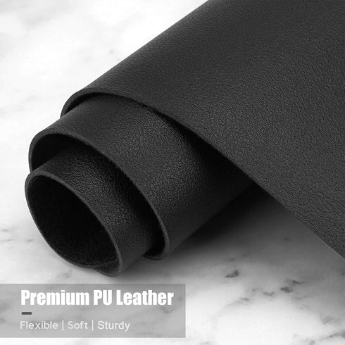 Hsurbtra Desk Pad - 30" x 14" PU Leather Mat, XL Extended Mouse Pad, Waterproof Non-Slip for Office Home, Black
