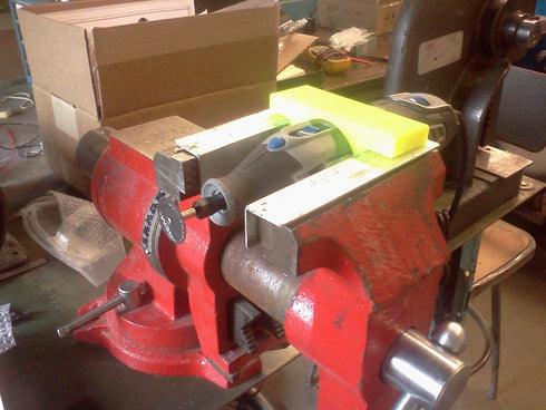 Holder for Dremel 4000, 4200, Vise and Table Mounting, PN DH-4000, Yellow