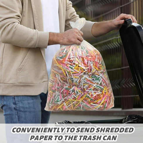 YooNotee 200 15 Pcs Gallons Shredder Bags Large Gallon Size Paper Shredder Bags for Home Office Paper Trash Shredded