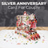 iGifts And Cards Happy 25th Milestone Anniversary 3D Pop Up Greeting Card - Soulmates, Lovebirds, Silver,