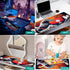 Japanese Sea Waves Large Gaming Mouse Pad, Waterproof Desk Mat, Non-Slip Rubber Base, 31.5x11.8 Inch