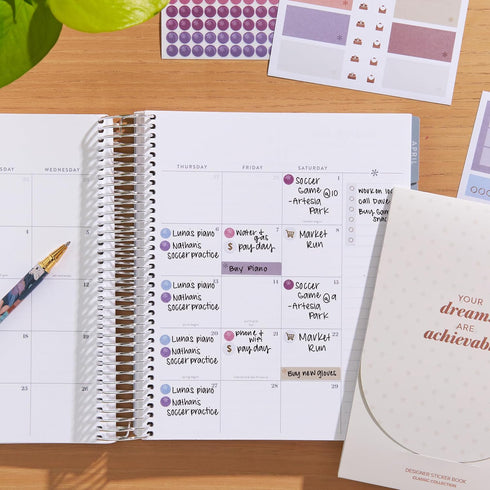 Erin Condren Classic Sticker Book in Canvas Asterisk - Decorate your Paper Crafts, Label, Color Code your Planner and Calendar by Erin Condren