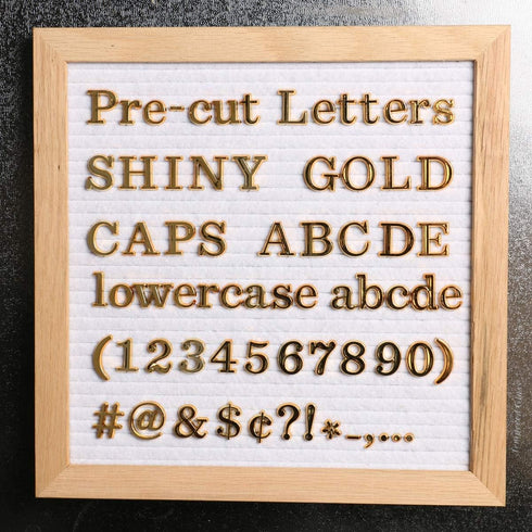 Gold Letters for Letter Board, 3/4 inch Message Board Letters, 375 Pre-Cut Plastic Changeable Menu Board
