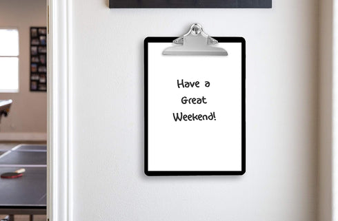 Black Plastic Clipboards Set of 6, 12.5x9 Inch with 100 Sheets Holding Capacity, Office, Classroom Supplies