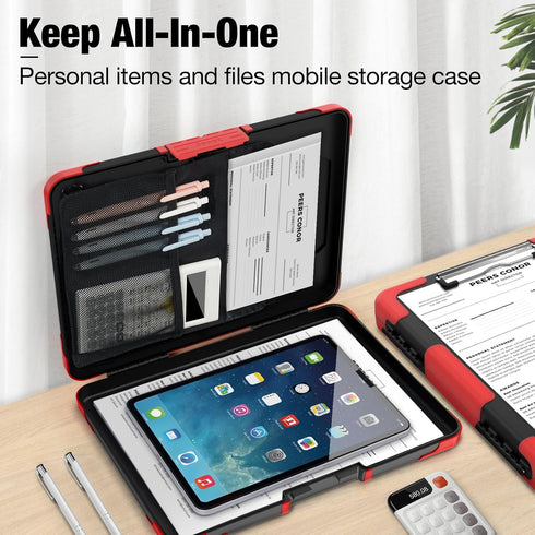 Sooez Toughest Clipboard with Storage and Internal Pen Pouch, Letter/A4 Size, Heavy Duty Plastic Clipboards 8.5x11”