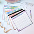 Magnetic Calendar for Fridge 2024, 10'' x 10'', Jan-Dec, 6 Topic Design with Ruled Blocks