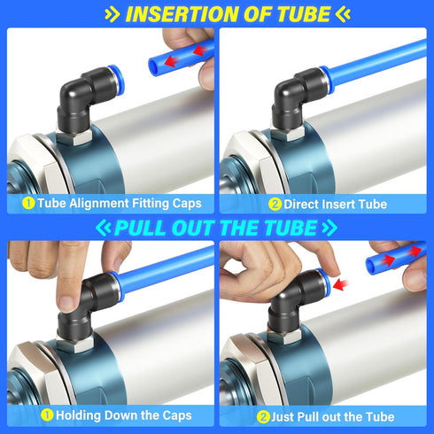 TAILONZ PNEUMATIC Blue 6mm OD 4mm ID Polyurethane PU Air Hose Pipe Tube Kit, 10 Meter