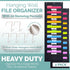 Black Pocket Chart for Classroom - Pack of 2 with 10 Pocket Storage and 6 Over Door Hangers for Organizing