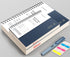 EMSHOI A4 Spiral Notebook, 300 Pages/150 Sheets, 11.2" x 8.27", College Ruled Lined Journal, Waterproof Softcover, Blue